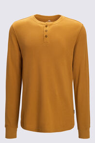 Macpac Men's Long Sleeve Henley Shirt, Maple, hi-res