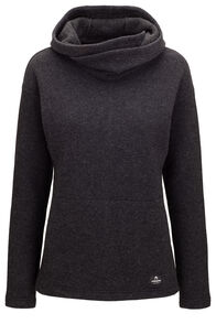 Macpac Women's Mahia Wool Blend Pullover, Charcoal Marle, hi-res