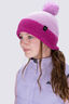 Macpac Kids' Two-Tone Pom Pom Beanie, Pink Lavender/Festival Fuchsia, hi-res
