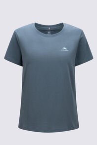 Macpac Women's Aoraki Topo Fairtrade Organic Short Sleeve T-Shirt, Goblin Blue, hi-res