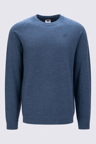 Macpac Men&rsquo;s 280 Merino Long Sleeve Crew, Midnight Navy Marle, hi-res