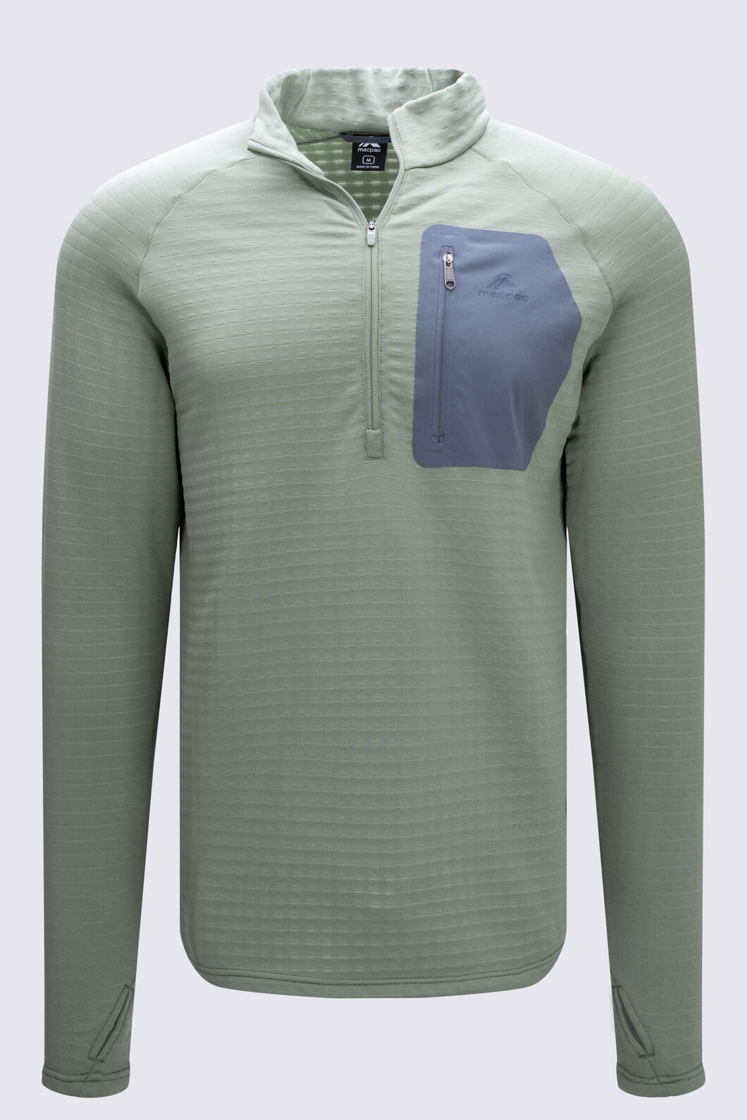 Macpac Men's Crest Fleece Pullover, Sea Spray, hi-res