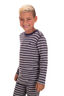 Macpac Kids' 220 Merino Long Sleeve Top, Grey/Navy Stripe, hi-res