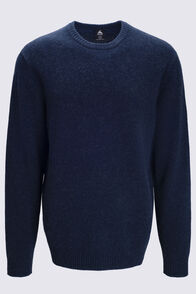 Macpac Men's Matai Merino Crew, Blue Marle, hi-res