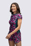 Macpac Women's Short Sleeve Rash Top, Deep Teal Shatter, hi-res