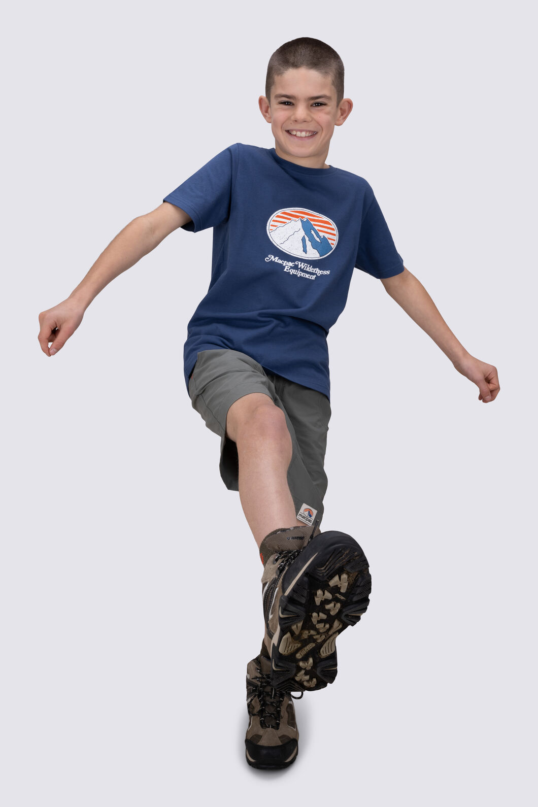 Macpac Kids' Wilderness Equipment Fairtrade Organic Short Sleeve T-Shirt, Oceana, hi-res