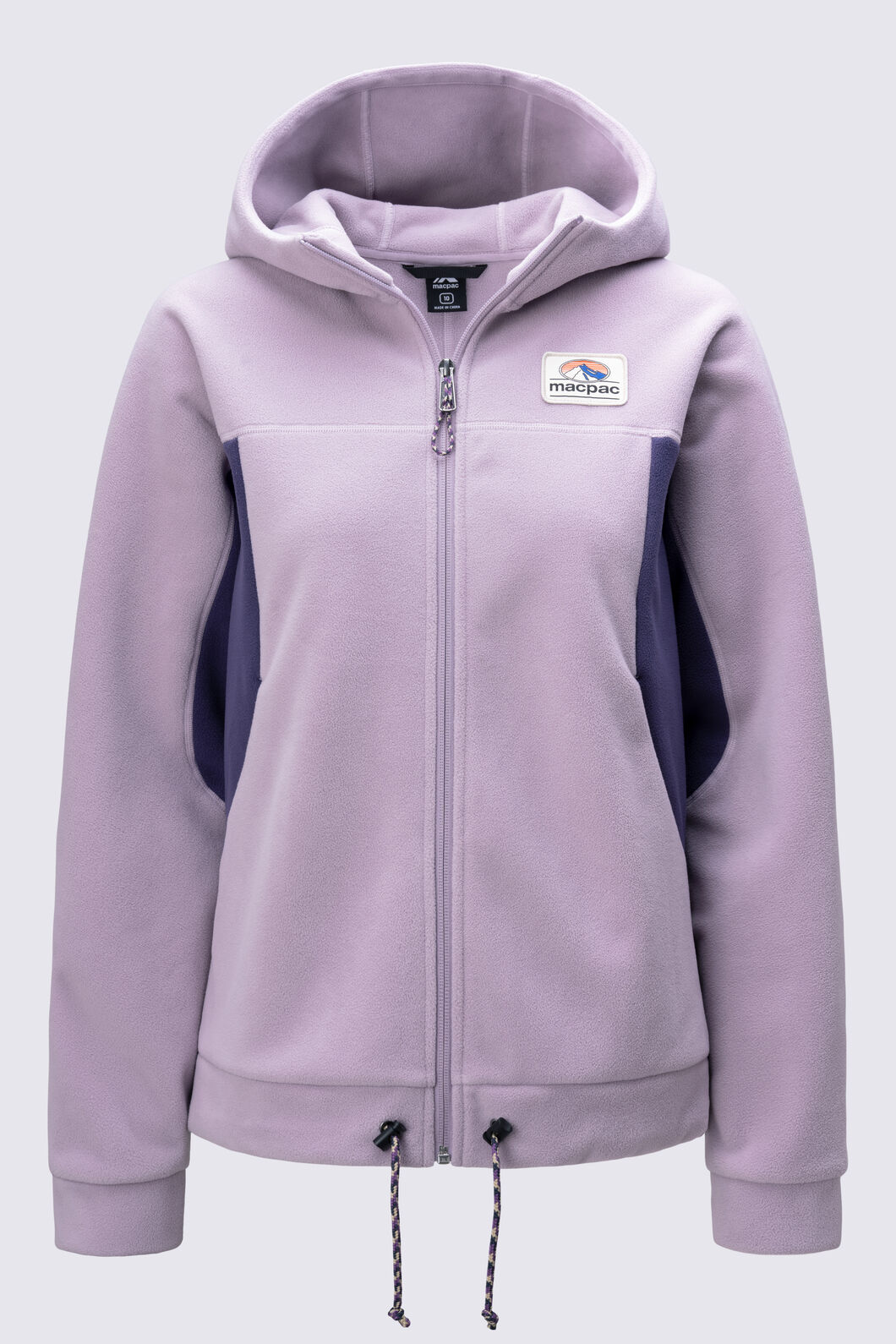 Macpac Women's Heritage Windproof Fleece Jacket, Seafog/Loganberry, hi-res