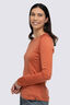 Macpac Women's Ella 180 Merino Long Sleeve T-Shirt, Auburn, hi-res