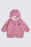 Macpac Baby Pulsar Hooded Insulated Jacket, Peach Whip/Nostalgia Rose Print, hi-res