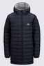 Macpac Kids' Uber Light Hooded Down Coat ♺, Black, hi-res