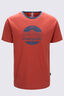 Macpac Retro Fairtrade Organic Cotton Tee — Men's, Barn Red, hi-res