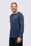 Macpac Men's Limitless Repreve&reg;  Long Sleeve T-Shirt, Navy, hi-res