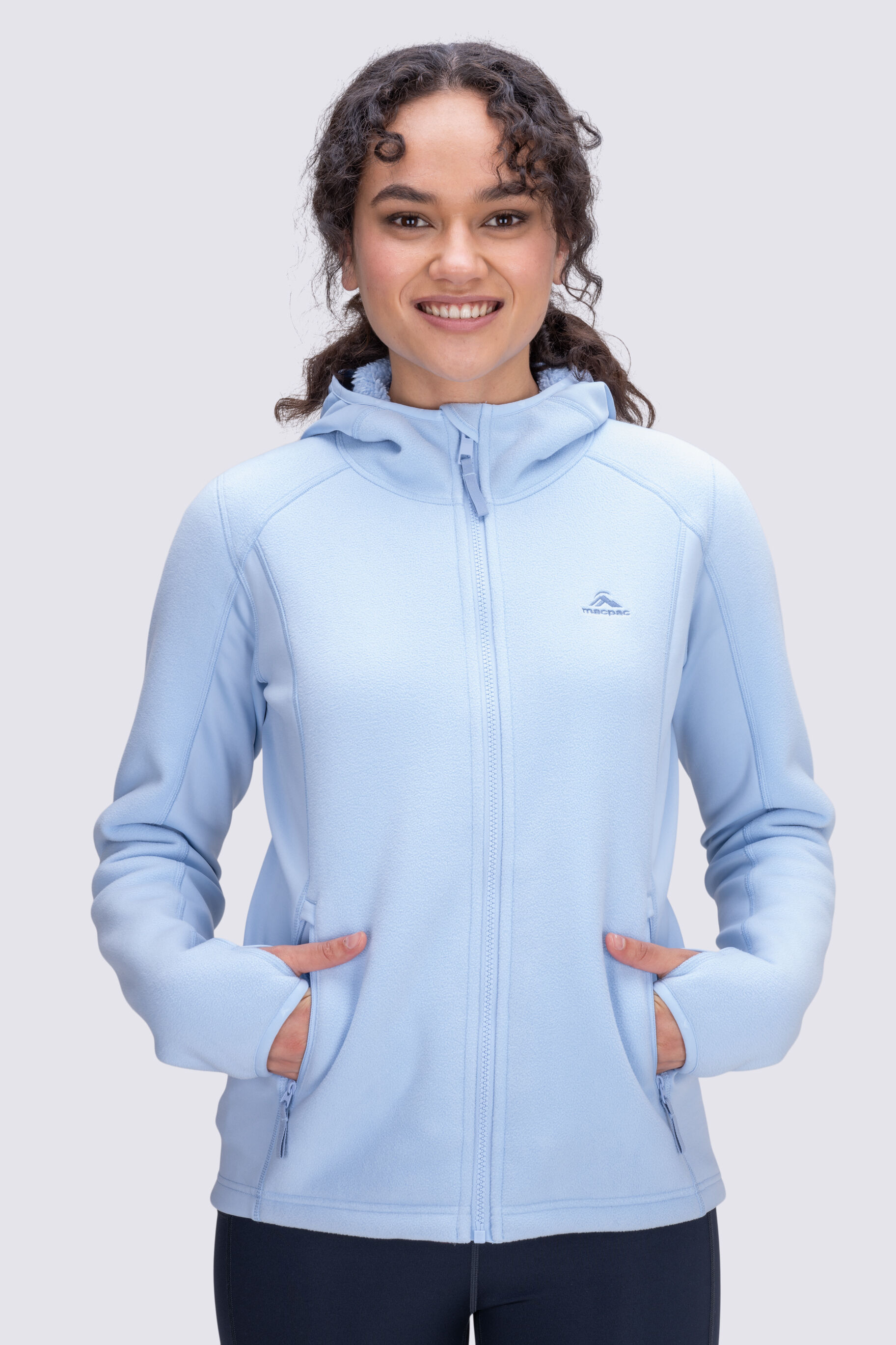 Pale blue 2025 fleece jacket