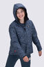 Macpac Kids' Pulsar Alpha Hooded Insulated Jacket, Black/Mountain Print, hi-res