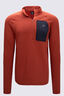 Macpac Men's Crest Fleece Pullover, Picante, hi-res