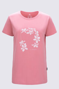 Macpac Women's Scattered Floral T-Shirt, Mauveglow, hi-res