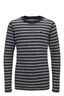 Macpac Kids' 220 Merino Long Sleeve Top, Grey/Navy Stripe, hi-res