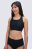 Macpac Women's Southshore Bikini Top, Black/Duck Green, hi-res