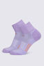 Macpac Trail Quarter Sock — 2 Pack, Purple Rose/Tangerine, hi-res