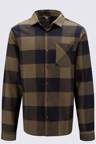 Macpac Men's Sutherland Flannel Shirt, Dark Olive Check, hi-res