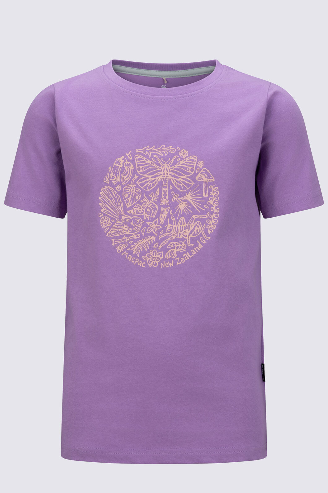 Macpac Kids&rsquo; Natural Journey T-Shirt, African Violet, hi-res