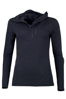 Macpac Women's Prothermal Hooded Fleece Top, Black