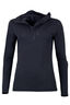 Macpac Women's Prothermal Hooded Fleece Top, Black, hi-res