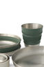 Sea to Summit Detour Stainless Steel 2 Person Collapsible Dinnerware Set, Steel/Laurel Wreath, hi-res