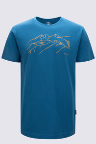 Macpac Men's Taylor Range Fairtrade Organic Short Sleeve T-Shirt, Moroccan Blue, hi-res
