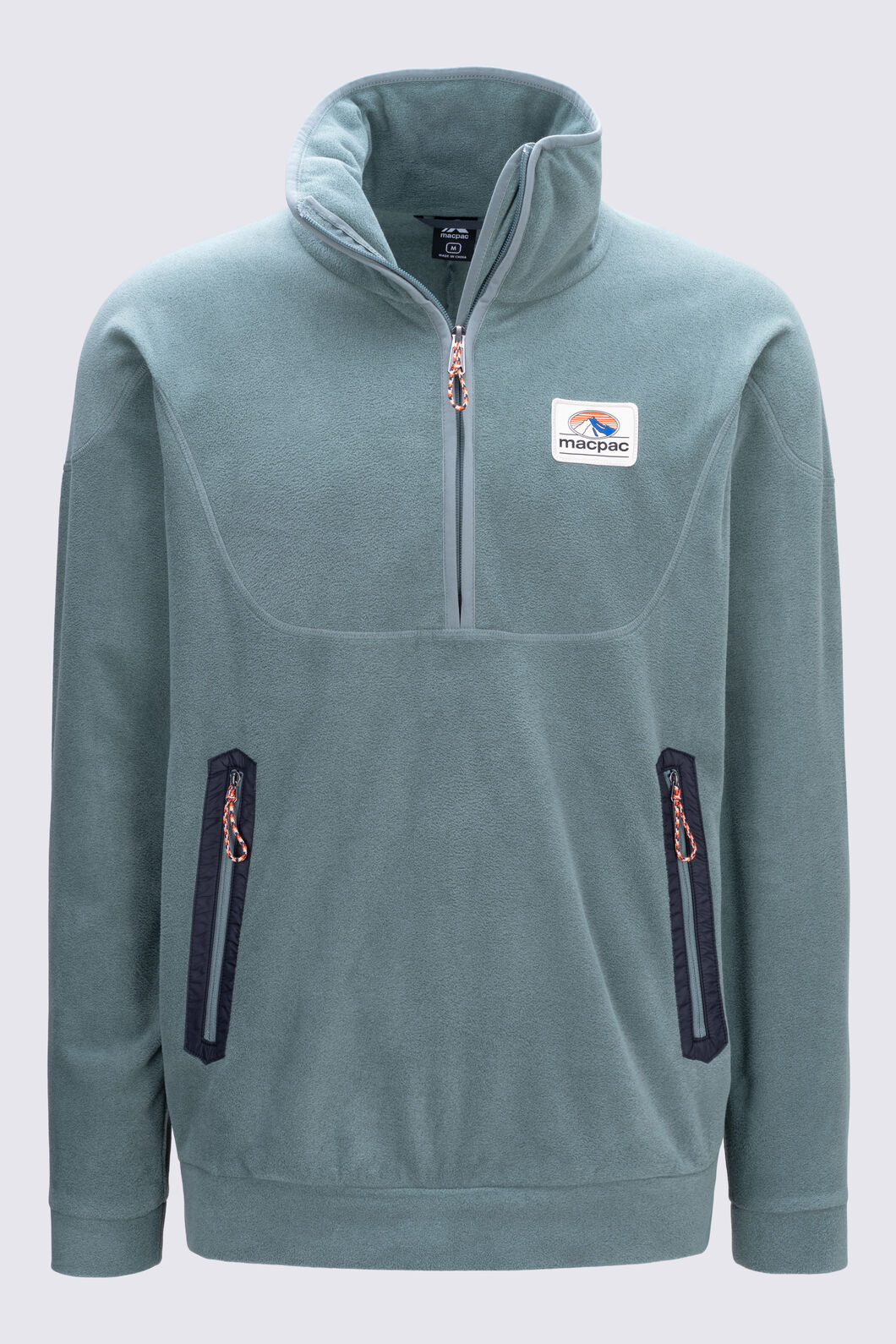 Macpac Men's Originals Fleece Pullover, Balsam/Black, hi-res