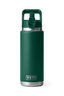 YETI® Rambler® Bottle with Straw Cap — 26 oz, Black Forest Green, hi-res