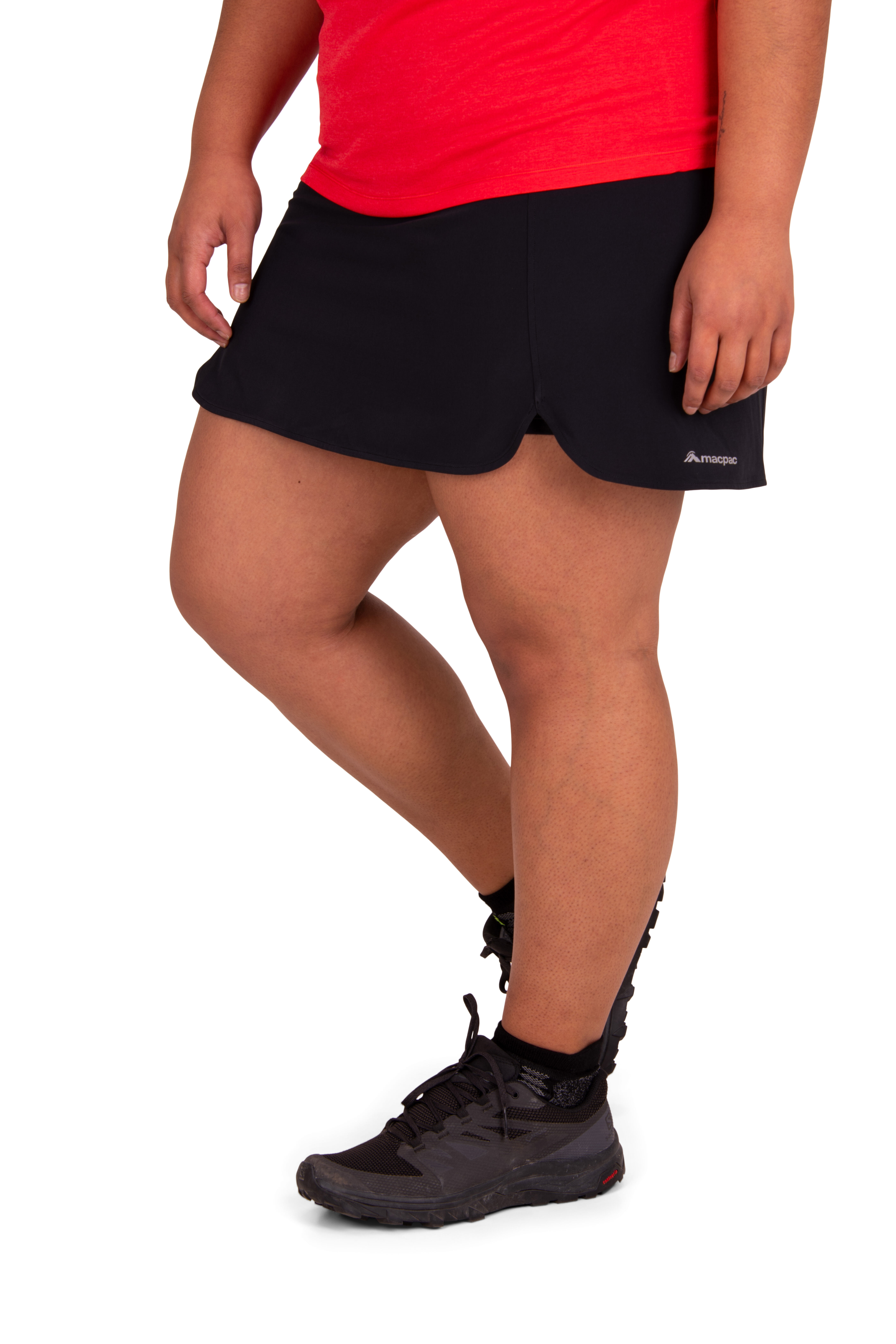 Black top running skort