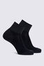 Macpac Trail Quarter Sock &mdash; 2 Pack, Black, hi-res