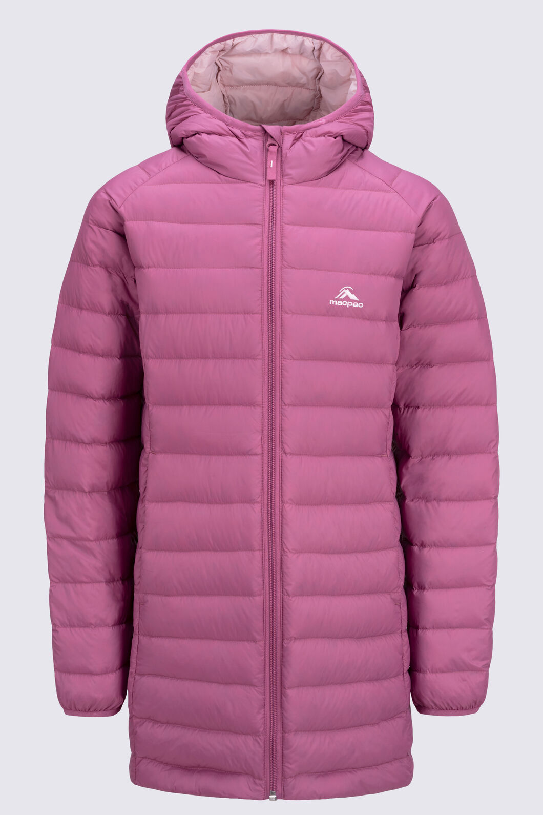 Macpac Kids' Uber Light Hooded Down Coat ♺, Malaga, hi-res