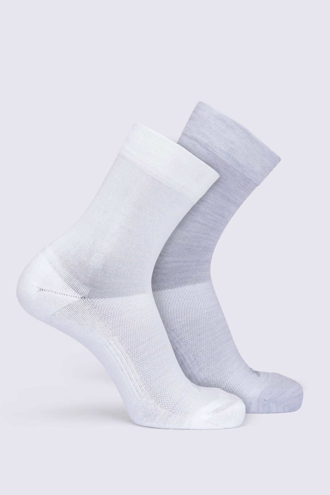 Macpac Everyday Crew Sock — 2 Pack, Grey/White, hi-res