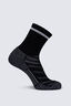 Macpac Merino Blend Reflective Trail Crew Sock, Black, hi-res