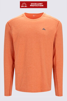 Macpac Men's brrr° Long Sleeve T-Shirt, Dusty Orange