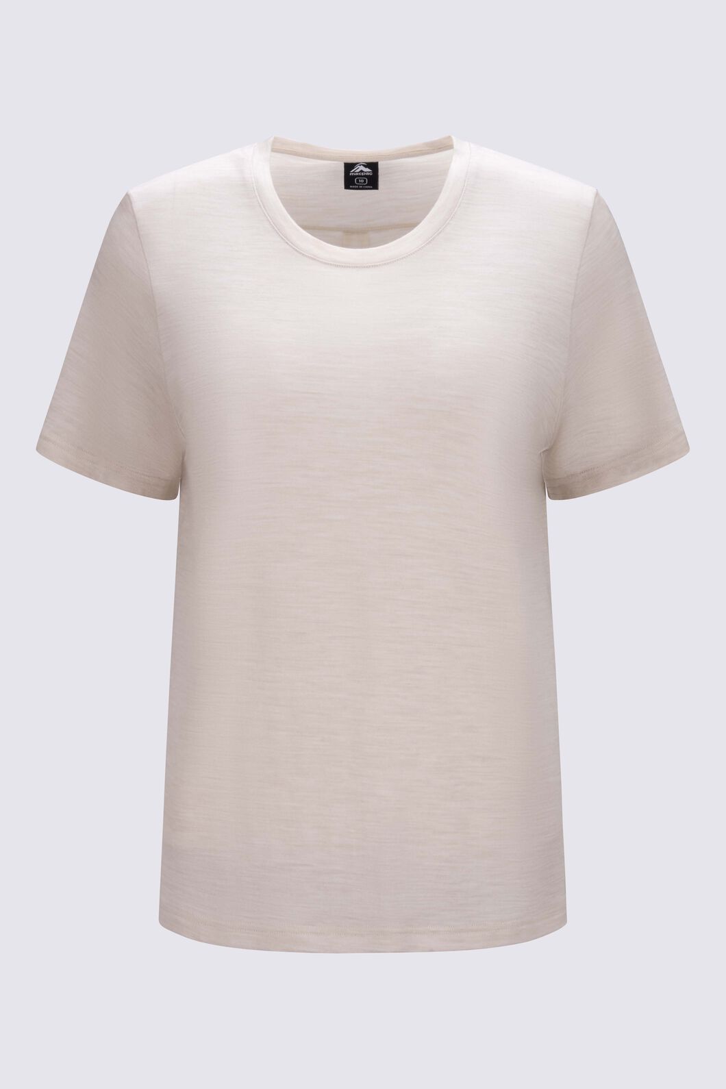 Macpac Women&rsquo;s Orton Merino Blend Short Sleeve Crew, French Oak Marle, hi-res