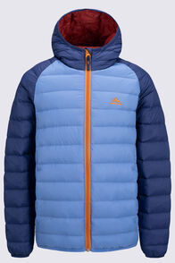 Macpac Kids' Uber Light Hooded Down Jacket, Medieval Blue, hi-res