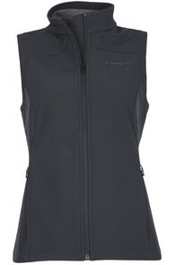Macpac Sabre Softshell Vest &mdash; Women's, Black, hi-res