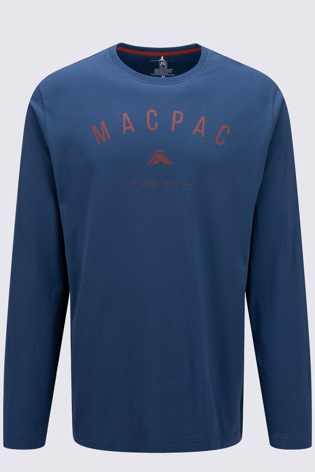 Macpac Men's Graphic Fairtrade Organic Cotton Long Sleeve T-Shirt, Insignia Blue, hi-res