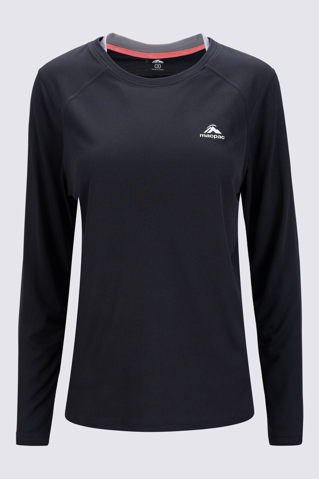 Macpac Women's Trail Long-Sleeve T-Shirt, Black/Smoked Pearl, hi-res