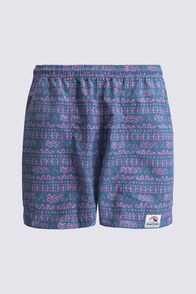 Macpac Kids' Winger Shorts, Blue Mirage/Pink Flambe Print, hi-res
