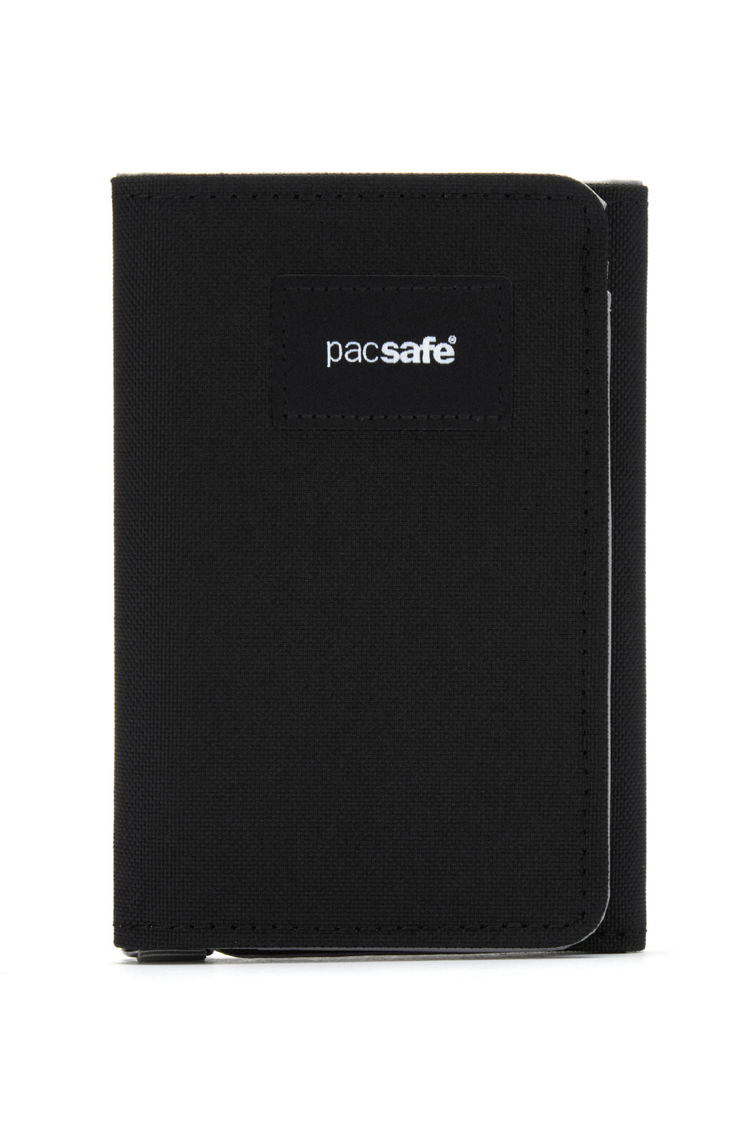 Pacsafe Men's RFIDsafe Trifold Wallet, JET BLACK, hi-res