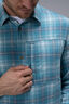 Macpac Men&rsquo;s Vale Long-Sleeve Shirt, Camp Teal Check, hi-res