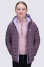 Macpac Kids' Uber Light Hooded Down Jacket, Black Plum, hi-res