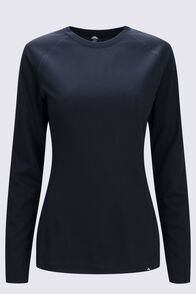 Macpac Women's Long Sleeve Exothermal Top, Black, hi-res