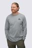 Macpac Men's Vintage Embroidered Fairtrade Organic Cotton Long Sleeve T-Shirt, Grey Marle, hi-res