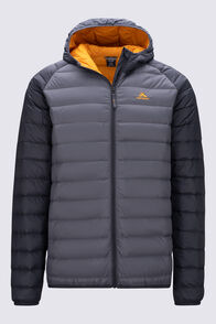 Macpac Men's Uber Light Hooded Down Jacket ♺, Smoked Pearl/Asphalt, hi-res