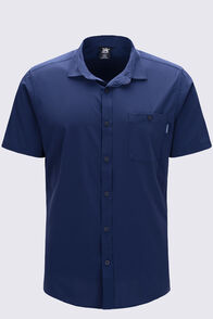 Macpac Men's Eclipse Short Sleeve Shirt, Navy Iris, hi-res